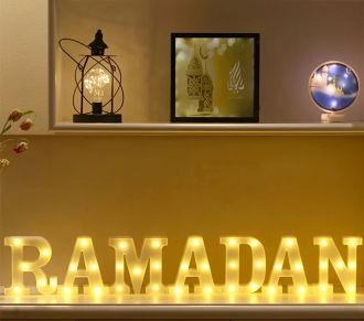 Steel Marquee Letter Warm White Ramadan Holiday High-End Custom Zinc Metal Marquee Light Marquee Sign