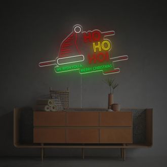 We Wish You A Merry Cheistmas Hohoho LED Neon Sign