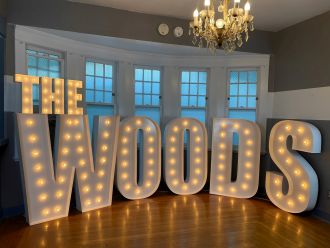 Steel Marquee Letter Wedding The Woods High-End Custom Zinc Metal Marquee Light Marquee Sign