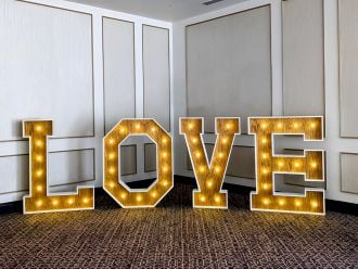 Steel Marquee Letter Wedding Love Sign High-End Custom Zinc Metal Marquee Light Marquee Sign