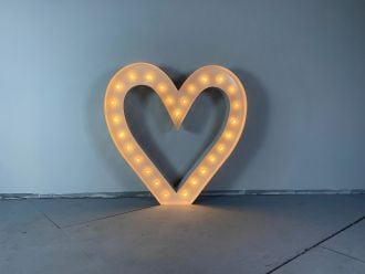 Steel Marquee Letter Wedding Heart Shape High-End Custom Zinc Metal Marquee Light Marquee Sign
