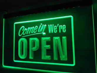 Were OPEN cafe Bar LED Neon Sign
