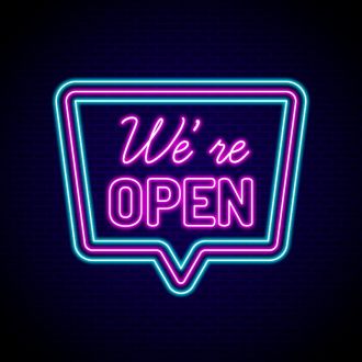 Were Open Neon Sign