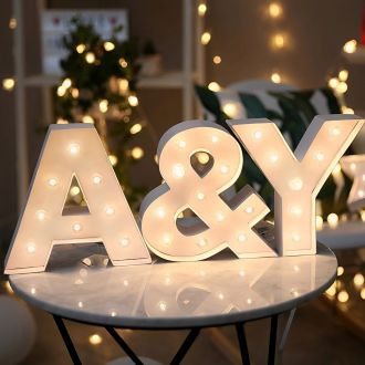Steel Marquee Letter White A&Y High-End Custom Zinc Metal Marquee Light Marquee Sign