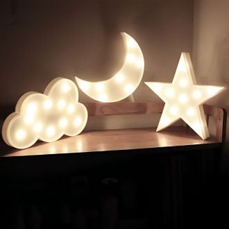 Steel Marquee Letter White Cloud Moon Star High-End Custom Zinc Metal Marquee Light Marquee Sign