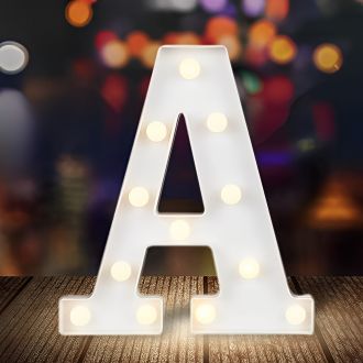 Steel Marquee Letter White Letter A High-End Custom Zinc Metal Marquee Light Marquee Sign