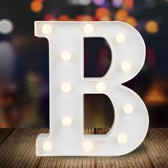 Steel Marquee Letter White Font B High-End Custom Zinc Metal Marquee Light Marquee Sign