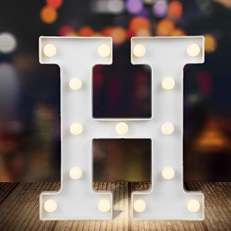 Steel Marquee Letter White Font H High-End Custom Zinc Metal Marquee Light Marquee Sign
