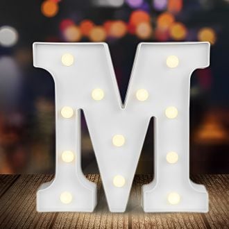 Steel Marquee Letter White Font M High-End Custom Zinc Metal Marquee Light Marquee Sign
