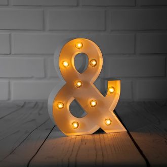 Steel Marquee Letter White Symbol & Ampersand High-End Custom Zinc Metal Marquee Light Marquee Sign
