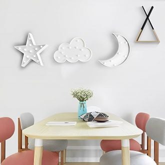 Steel Marquee Letter White Moon Cloud Star High-End Custom Zinc Metal Marquee Light Marquee Sign