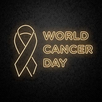 World Cancer Day Neon Sign