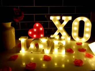 Steel Marquee Letter XO Love Warm White High-End Custom Zinc Metal Marquee Light Marquee Sign