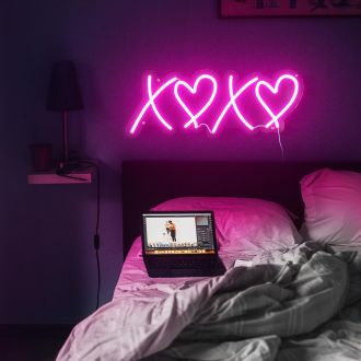 XOXO with Heart Neon Sign