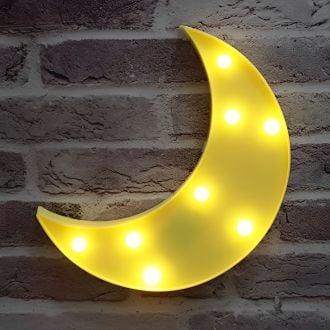 Steel Marquee Letter Yellow Moon Kids Room Decor High-End Custom Zinc Metal Marquee Light Marquee Sign