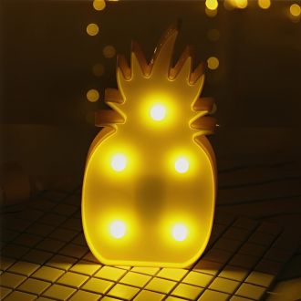 Steel Marquee Letter Yellow Pineapple Fruit High-End Custom Zinc Metal Marquee Light Marquee Sign