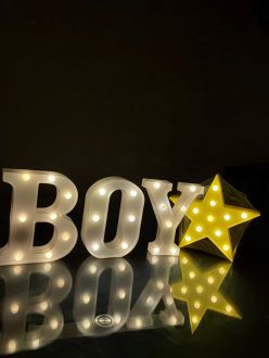 Steel Marquee Letter Yellow Star Boy High-End Custom Zinc Metal Marquee Light Marquee Sign