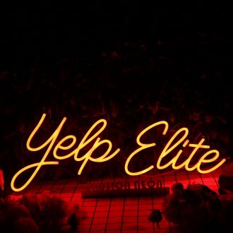 Yelp Elite Orange Neon Sign