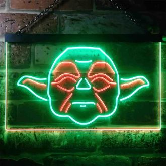 Yoda Face Dual LED Neon Sign