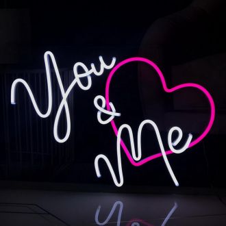 You and Me With Heart Neon Sign MNE11717