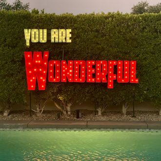 Steel Marquee Letter You Are Wonderful High-End Custom Zinc Metal Marquee Light Marquee Sign