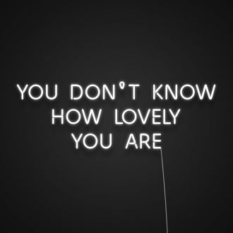You Dont Know How Lovely You Are Neon Sign