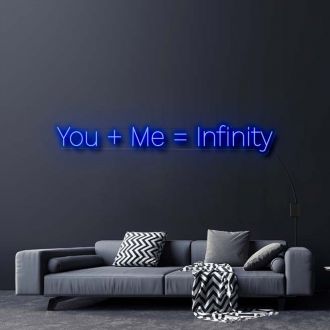 You Plus Me Equals Infinity Neon Sign