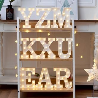 YZM KXU EAR Random Letter Combination Warm White Marquee Light