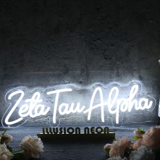Zeta Tau Alpha White Neon Sign