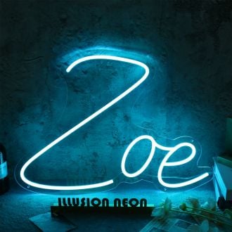 Zoe Blue LED Neon Sign