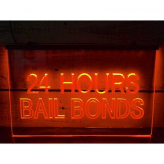 Bail Bonds 24 Hours LED Neon Sign