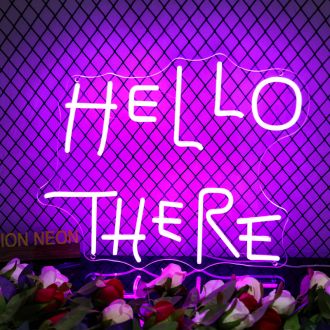 Hello There Hell Here Flash Neon Sign NE1056