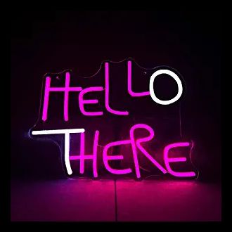 Hello There Neon Sign For Wall Decor Hell Here Reusable Letter Neon Sign