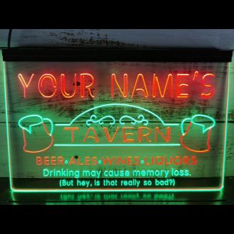 Name Personalized Custom Tavern Man Cave Bar Beer Dual LED Neon Sign