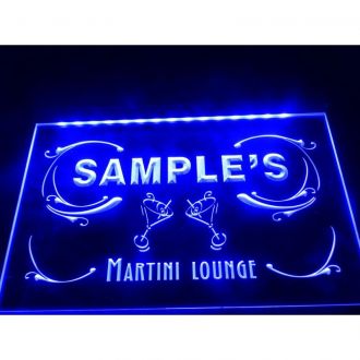 Name Personalized Martini Lounge Cocktails Bar Wine LED Neon Sign