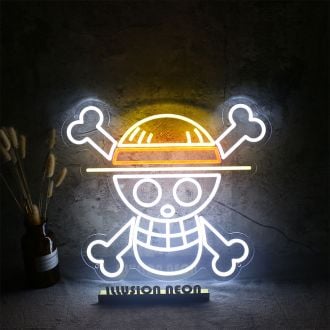 One Piece Skull Logo Neon Sign