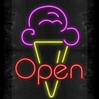 Ice Cream Open Neon Sign Led Neon Sgin
