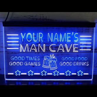 Personalized Name Custom Man Cave Dual LED Neon Sign