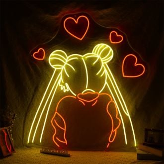 Sailor Moon Hearts Neon Sign