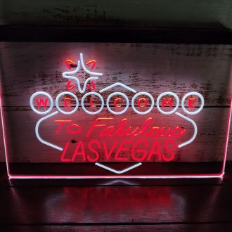 Welcome to Las Vegas Casino Dual LED Neon Sign